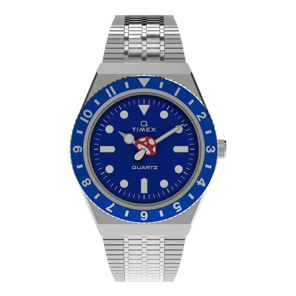 Timex x seconde/seconde/ Q Timex Watch (Sst Case Blue Dial