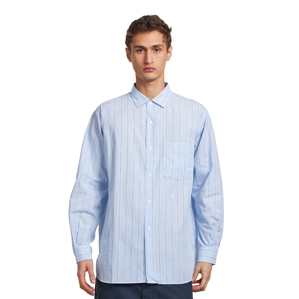 nanamica - Regular Collar Stripe Wind Shirt