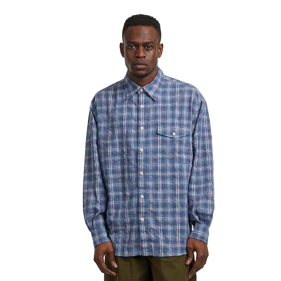 FrizmWORKS - Uneven Check Shirt (Blue) | HHV