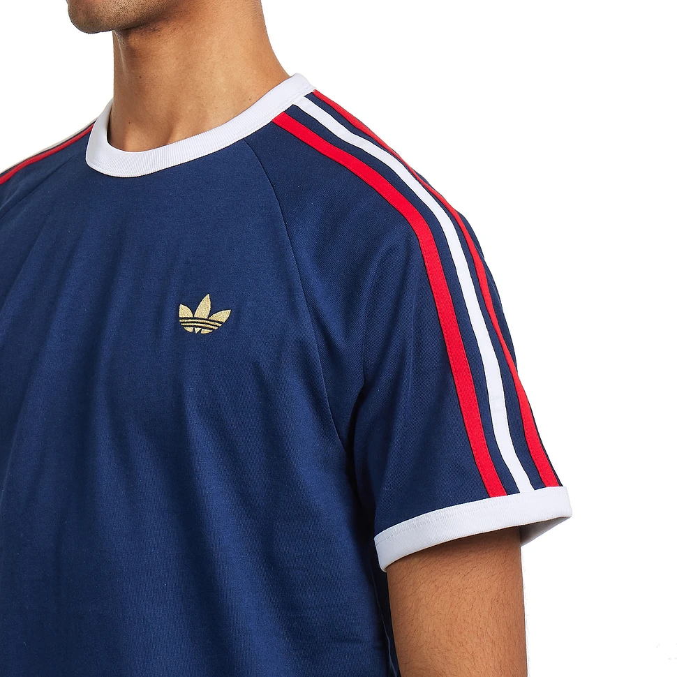 adidas - 3-Stripes T-Shirt (Night Indigo / Better Scarlet / White