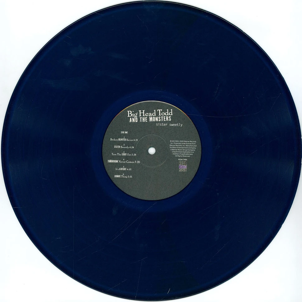 Big Head Todd & The Monsters - Sister Sweetly Black Friday Record Store Day  2025 Sea Blue Vinyl Edition - Vinyl LP - 2025 - WW - Reissue | HHV