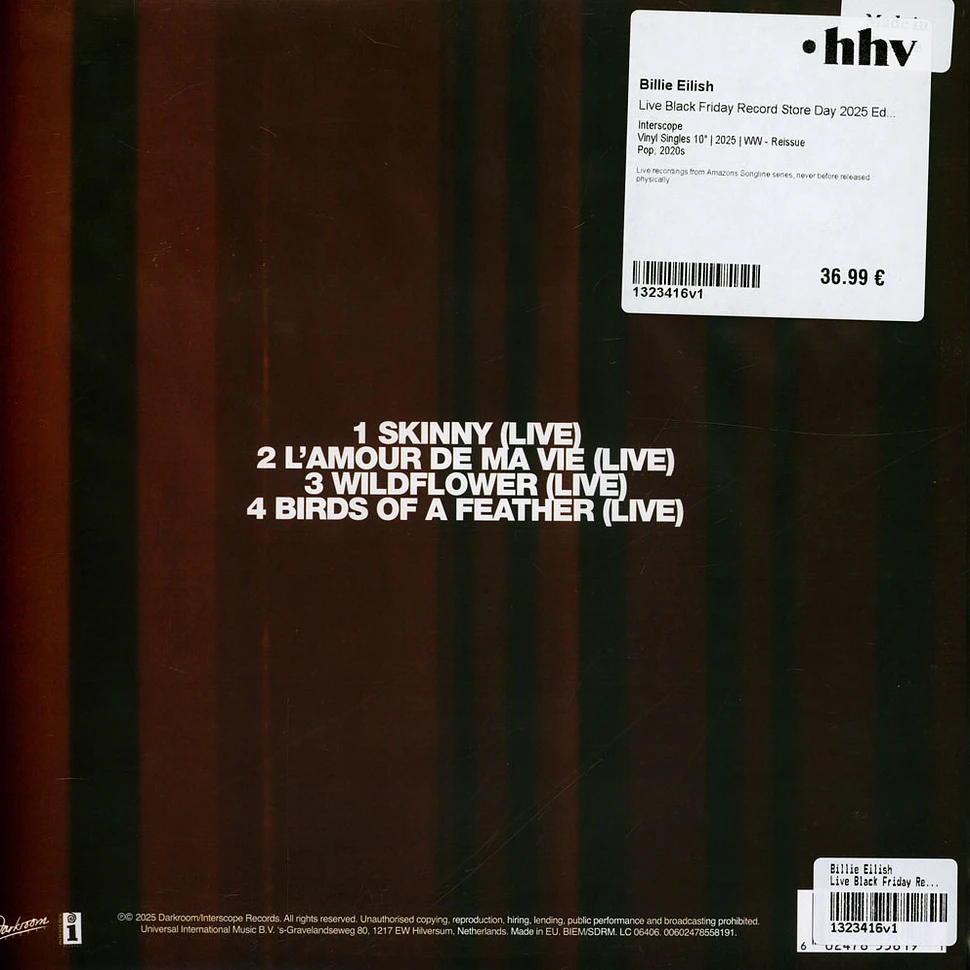 Billie Eilish - Live Black Friday Record Store Day 2025 Edition