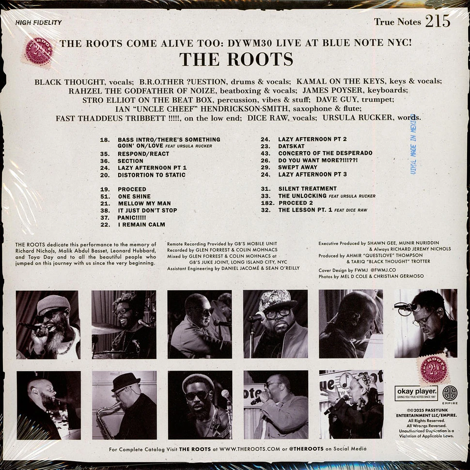 The Roots - The Roots Come Alive Too: DYWM30 Live At Blue Note NYC ...