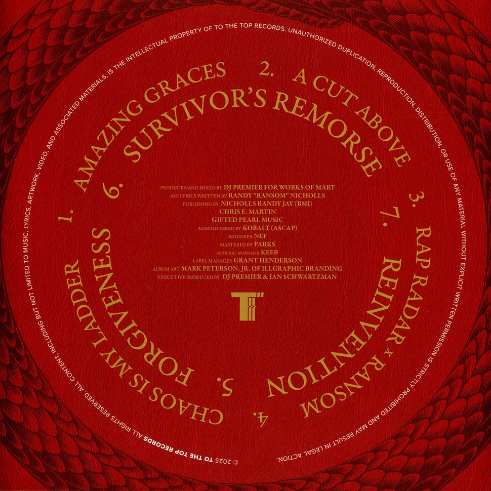 洋楽 DJ PREMIER & RANSOM THE REINVENTION LP DJ PREMIER x RANSOM