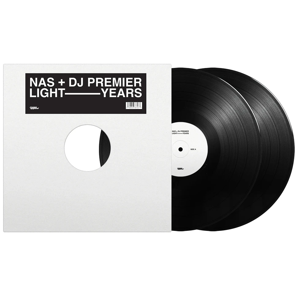 Nas + DJ Premier - Light-Years Limited Day Ones White Label Edition w/ Random Colored Sticker