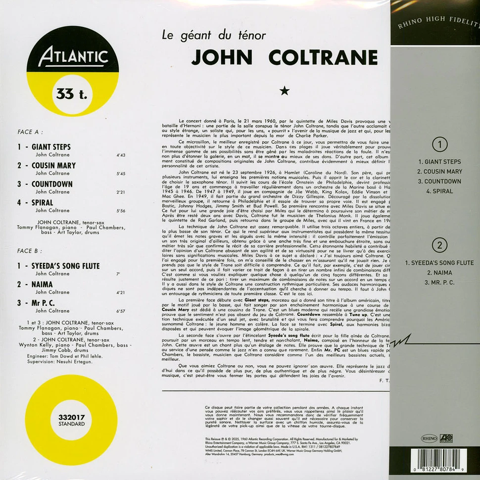 John Coltrane - Giant Steps Mono Edition