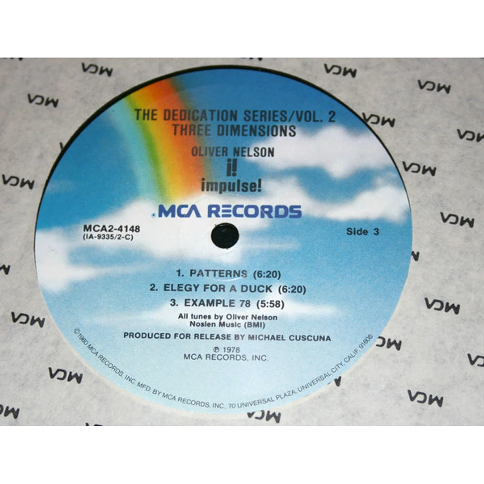 Oliver Nelson - Three Dimensions - Vinyl 2LP - US - Original | HHV