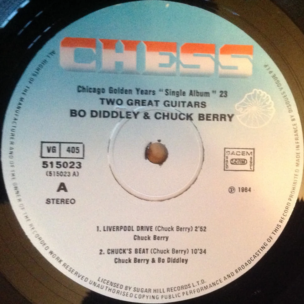 Two Bo Bo Diddley / Chuck Berry - Two Great Guitars - Vinyl LP - 1982 - FR ...