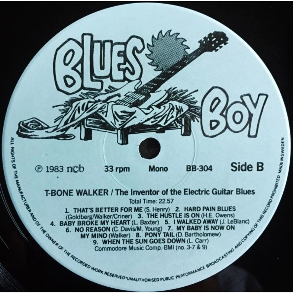 T-Bone Walker - The Inventor Of The Electric Guitar Blues - Vinyl LP ...