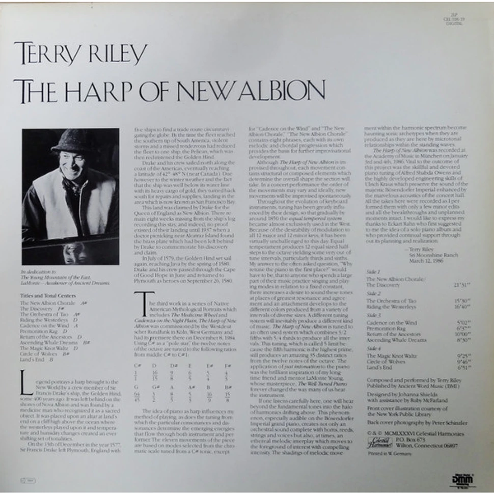 Terry Rilet Terry Riley - The Harp Of New Albion - Vinyl 2LP - 1986 - US - Original ...
