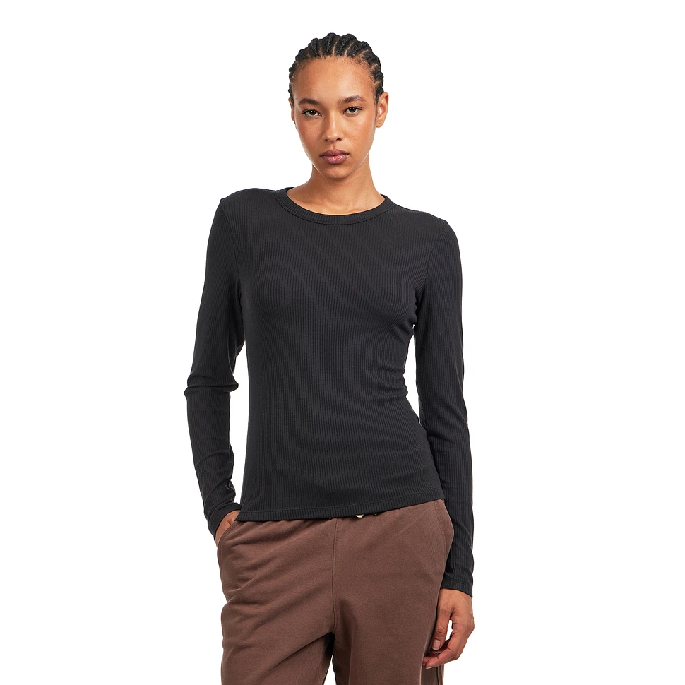 Long-Sleeved Rib Knit Top