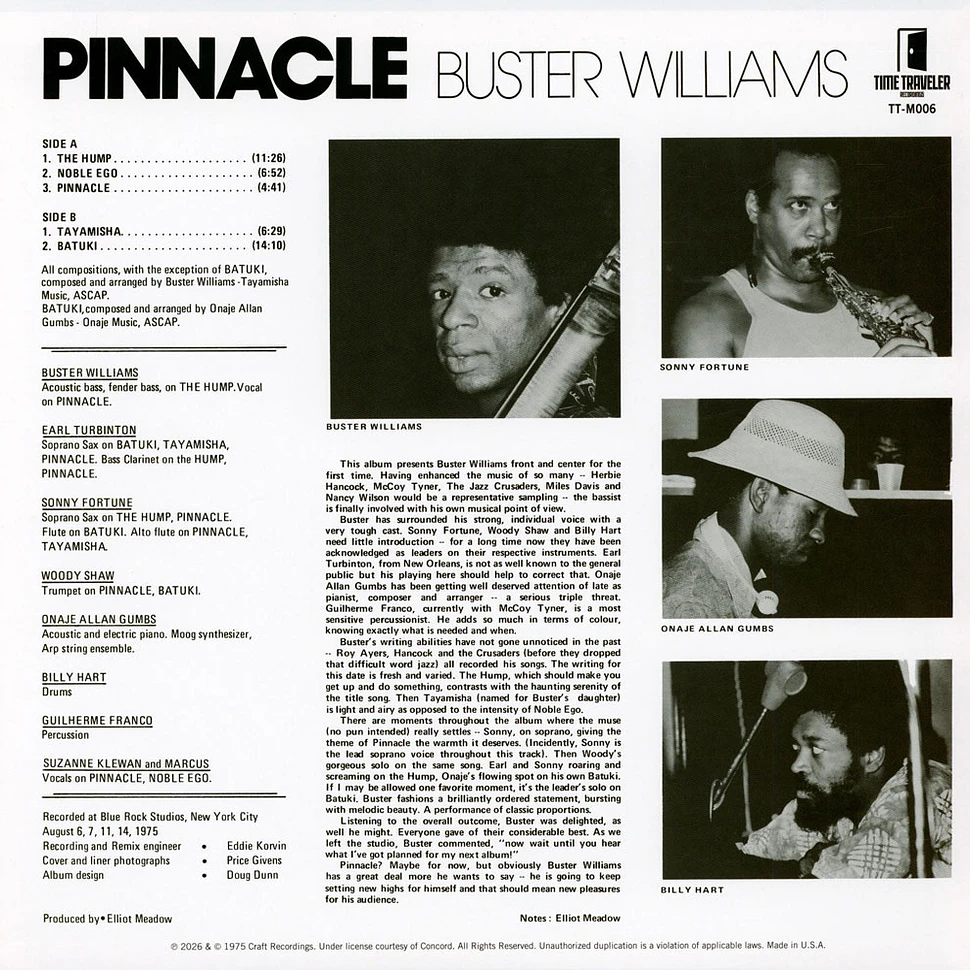 Buster Williams - Pinnacle Record Store Day 2026 Edition - Vinyl