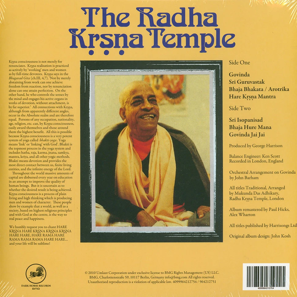 Radha Krishna Temple (London) - The Radha Krsna Temple Record
