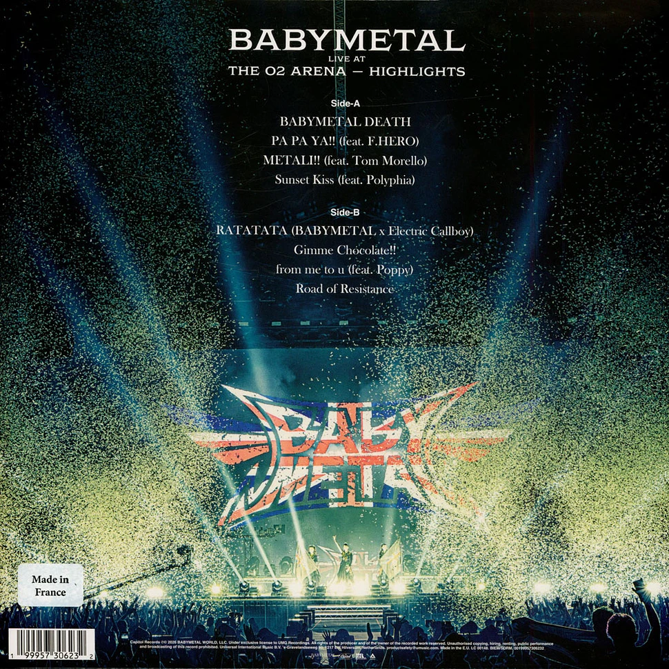 Babymetal - Live At The 02 Arena - Highlights Record Store Day