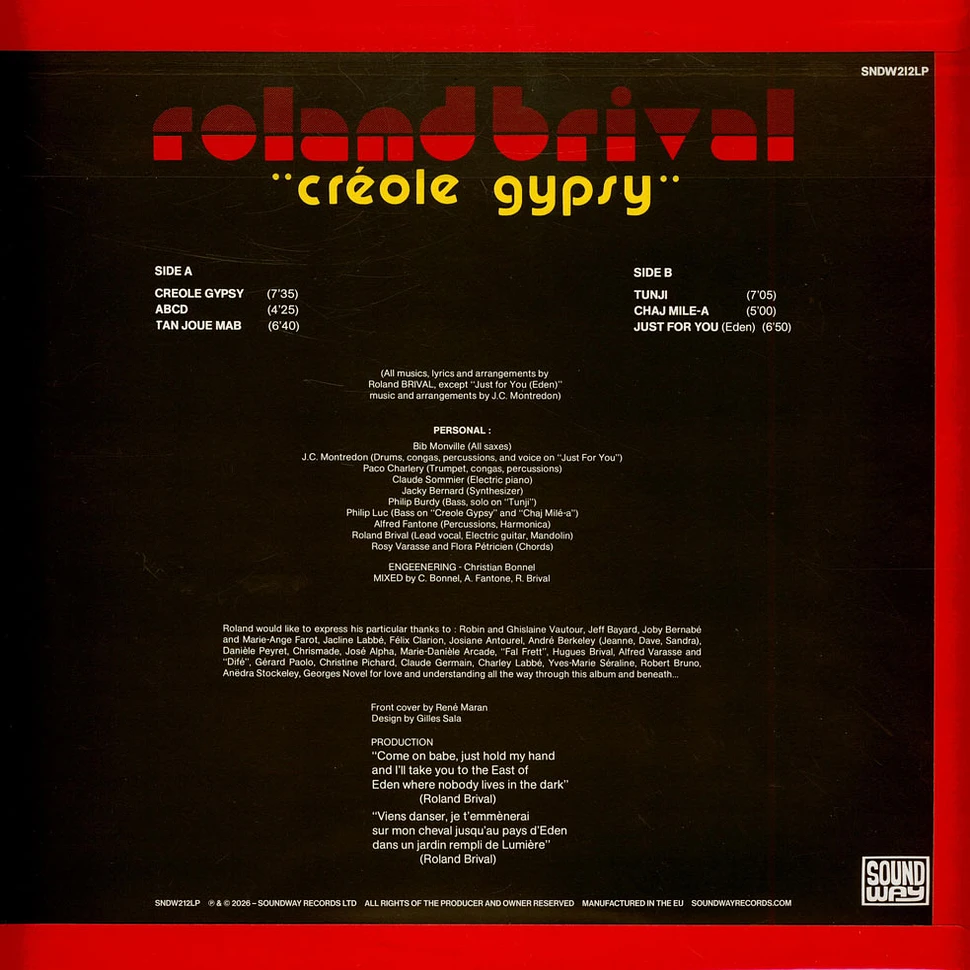 Roland Brival - Créole Gyspy - Vinyl LP - 1980 - UK - Reissue | HHV