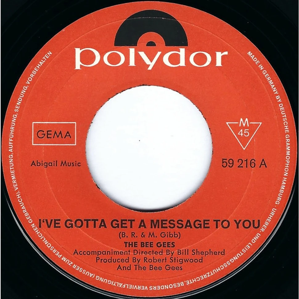 Bee Gees - I've Gotta Get A Message To You / Kitty Can - Vinyl 7 ...