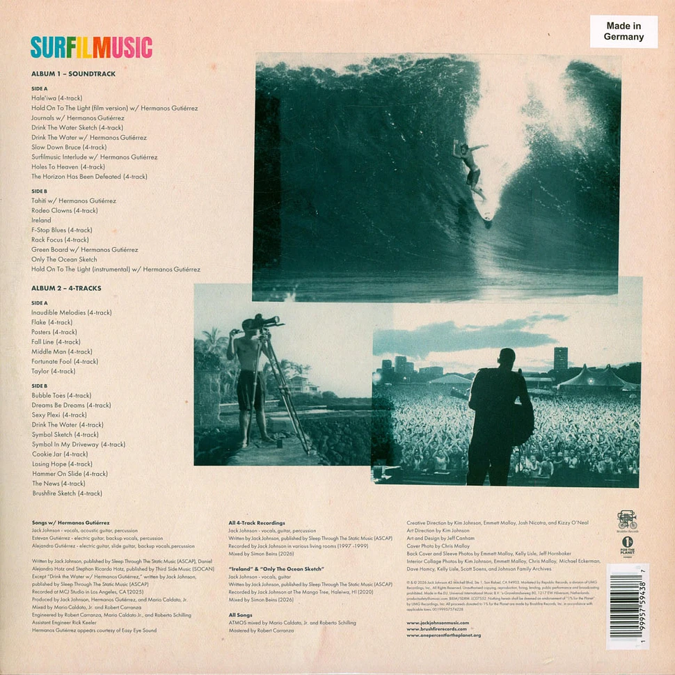 Jack Johnson - Surfilmusic Soda Pop Bottle Blue Vinyl Edition