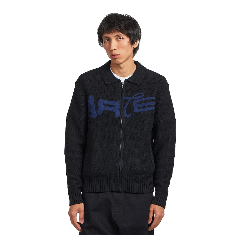 Stencil Zip Cardigan