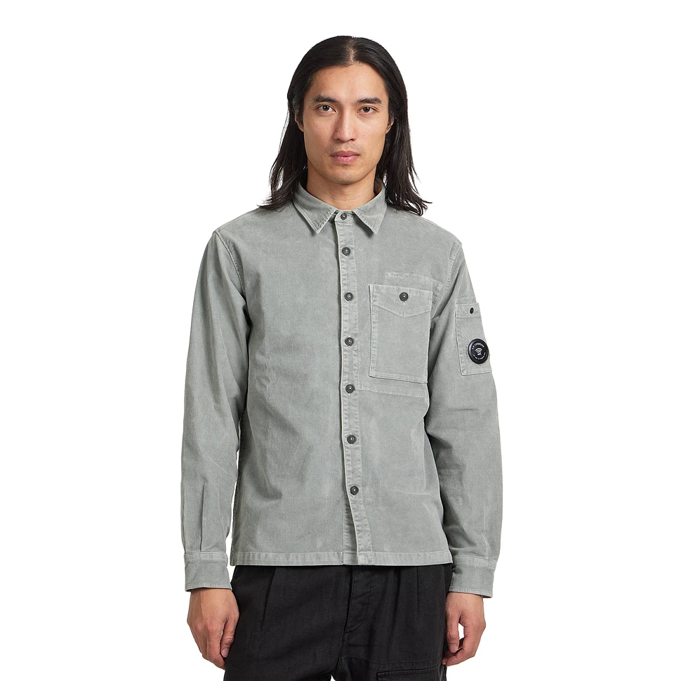 Corduroy Long Sleeve Button Lens Shirt
