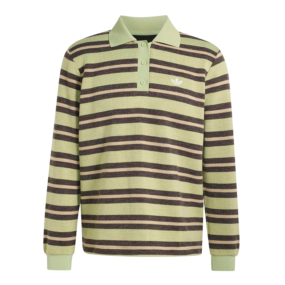 Stripe Knitted Polo Top