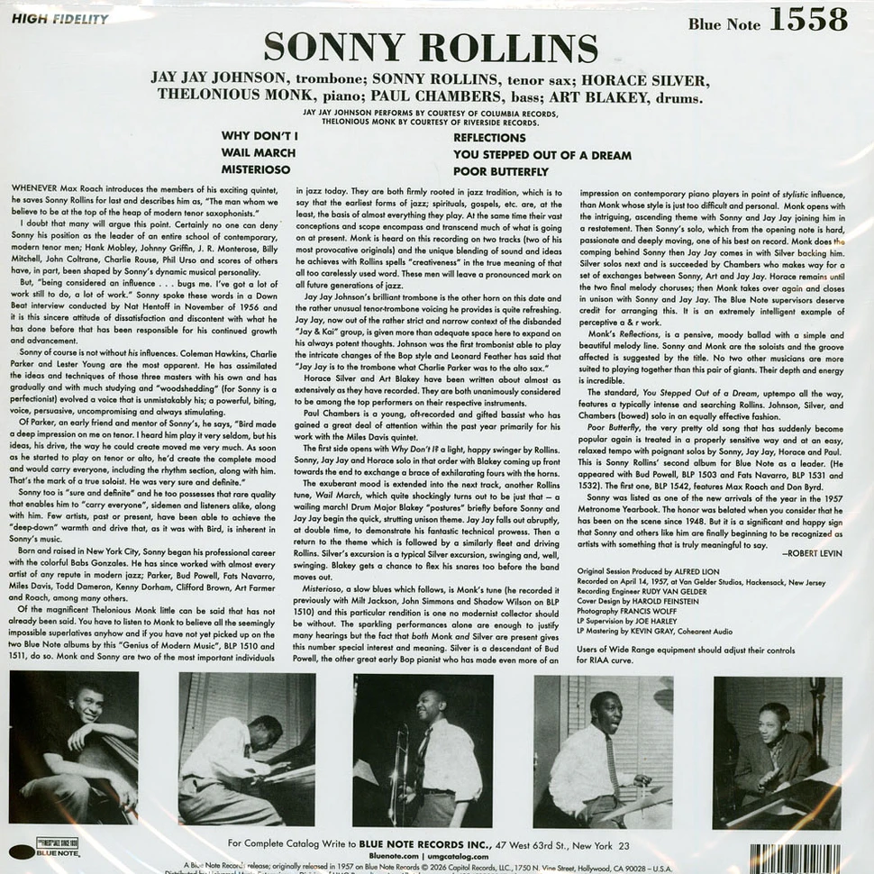 Sonny Rollins - Vol. 2 Tone Poet Vinyl Edition