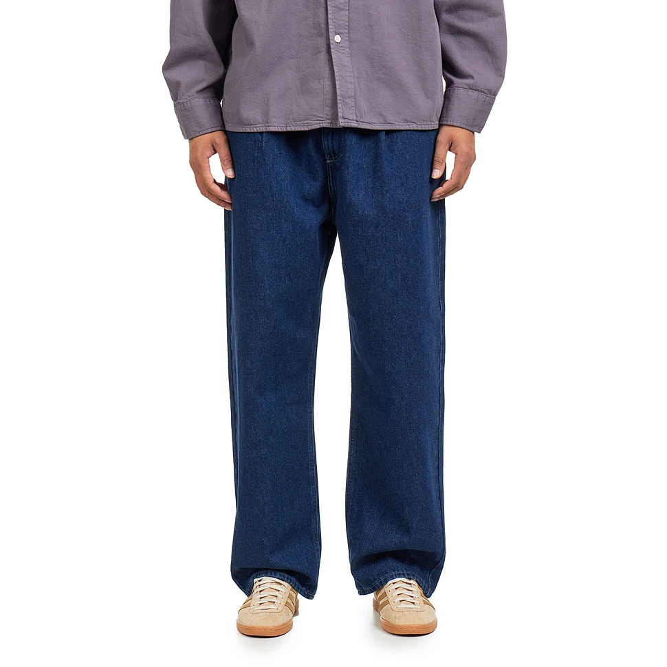Elasticated Pleated Pant Forlet Blue Denim
