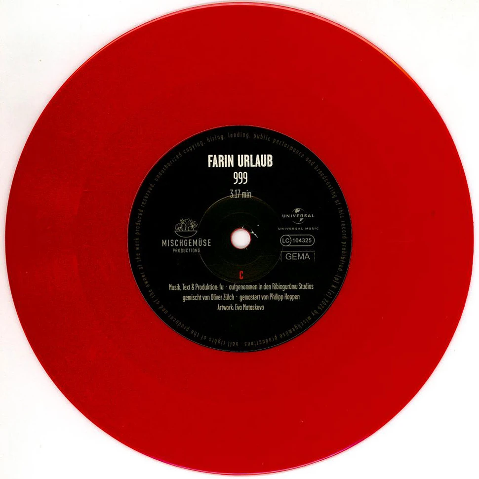 Farin Urlaub - Kein Pardon Red Vinyl Edition